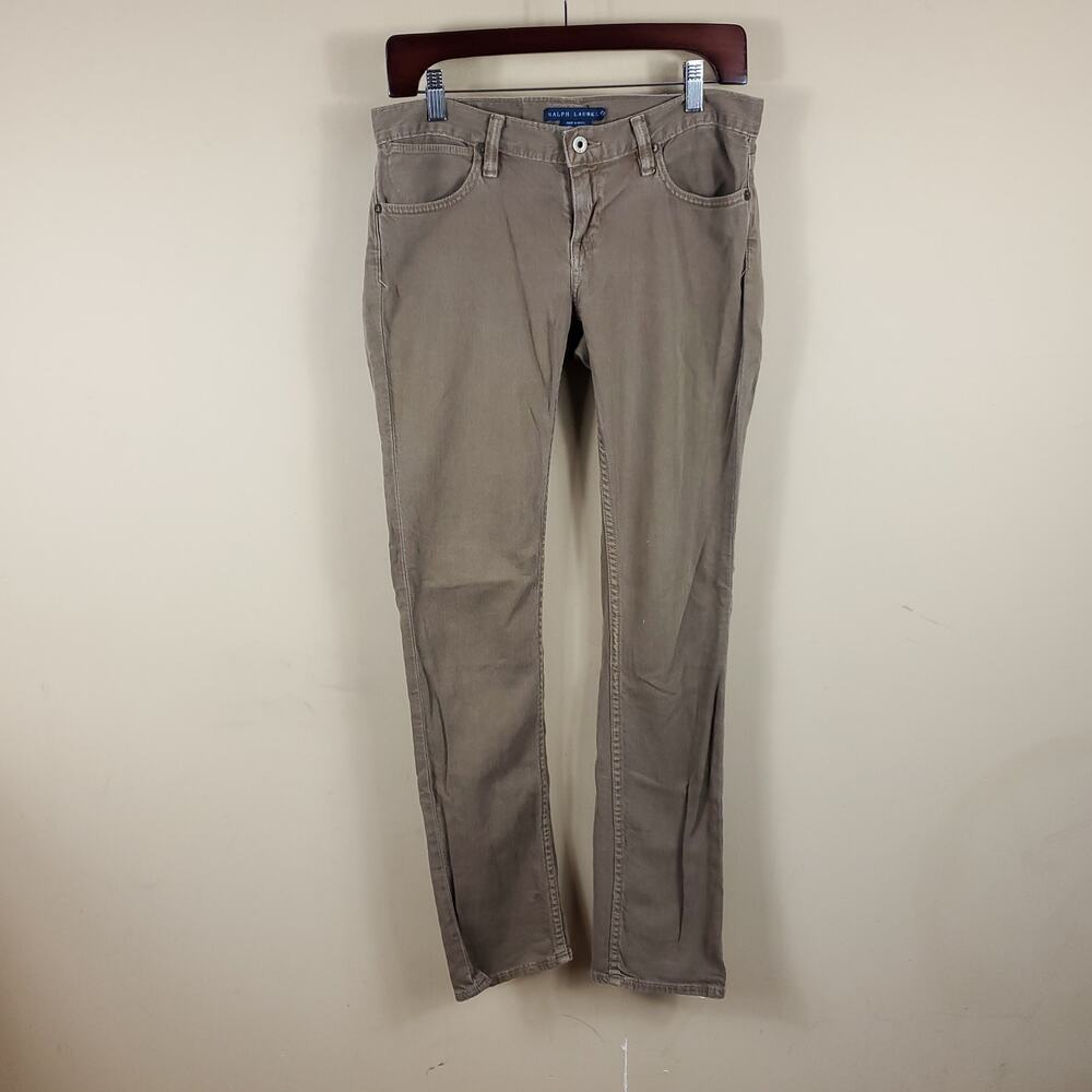 Ralph Lauren Tan Slim Straight Jeans Size 27